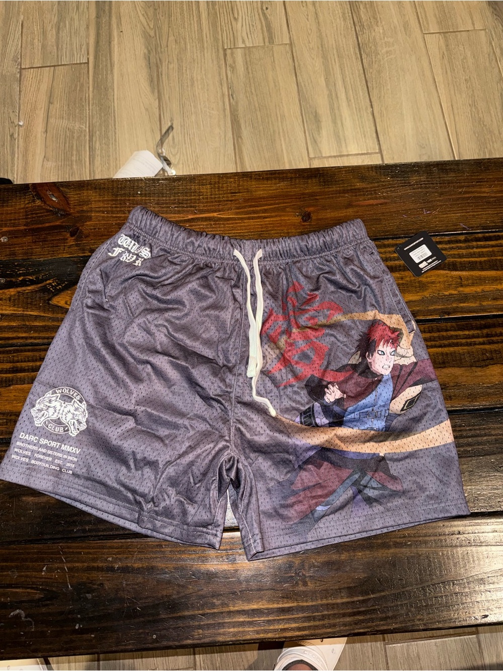 Darc Sport anime Naruto Gaara Mesh Athletic shorts